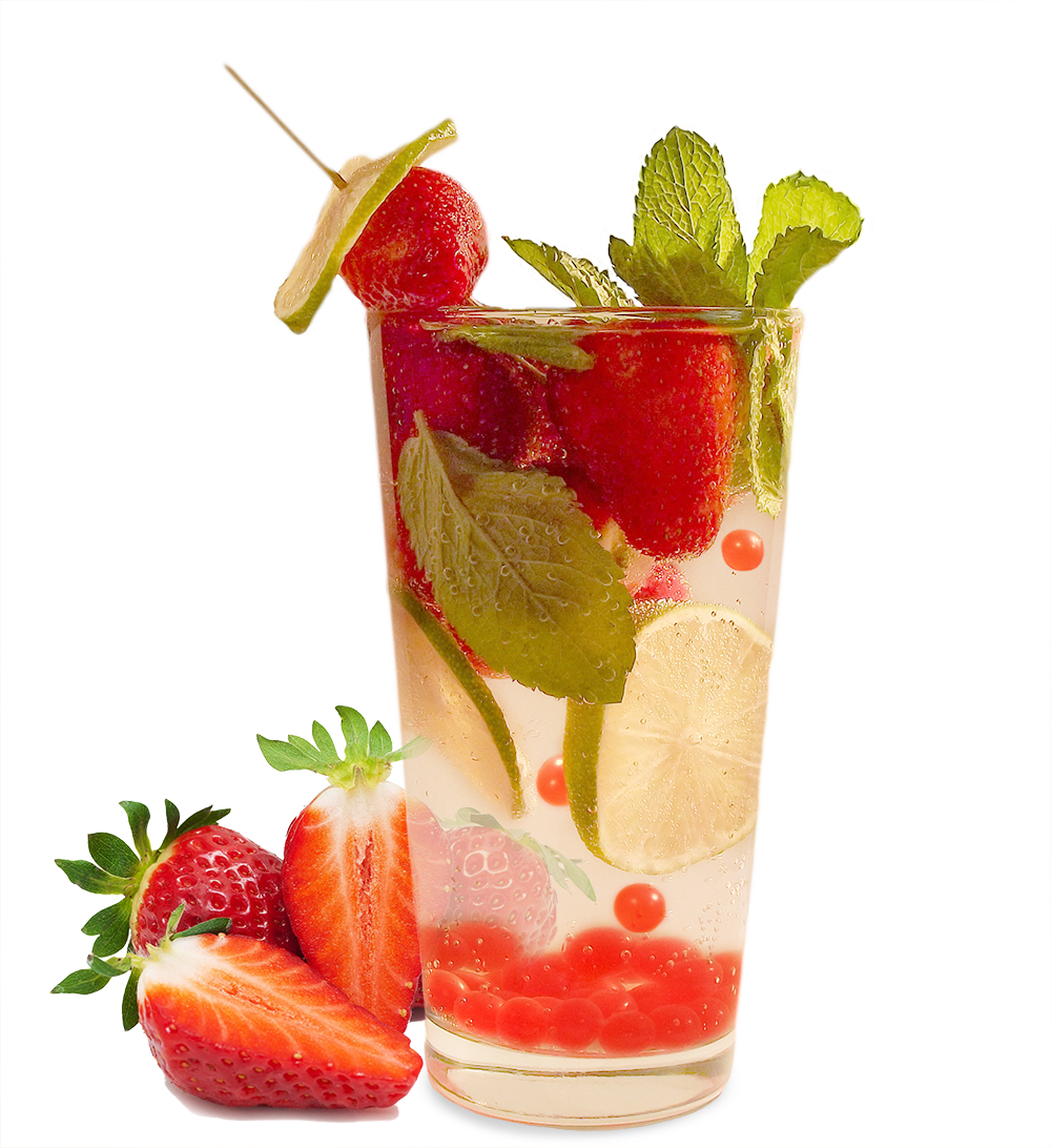 Recette : Virgin Mojito à la Fraise et ses Perles de Cerise