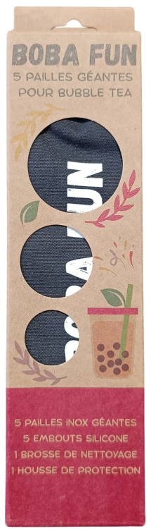 Coffret de pailles Boba Fun Recto