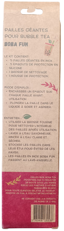 Coffret de pailles Boba Fun Verso