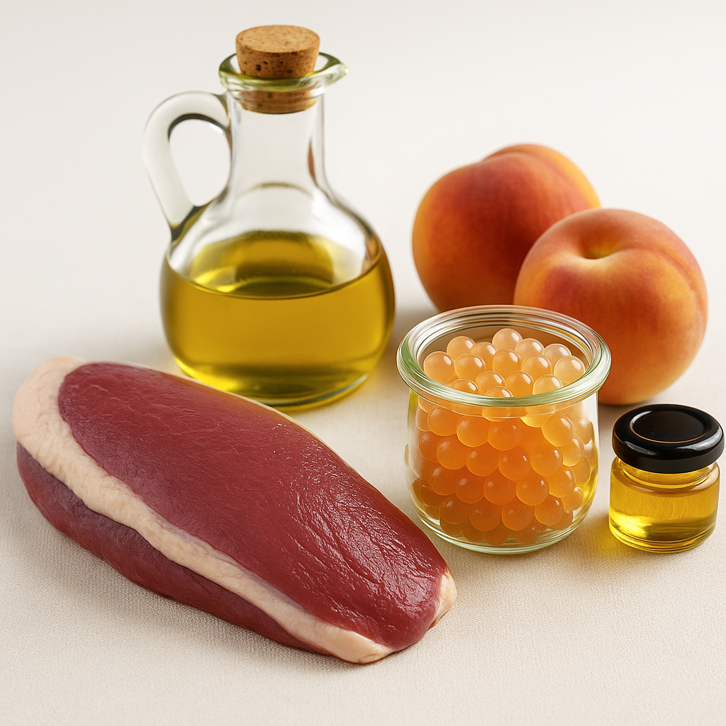 Ingrédients Magret de canard aux pêches