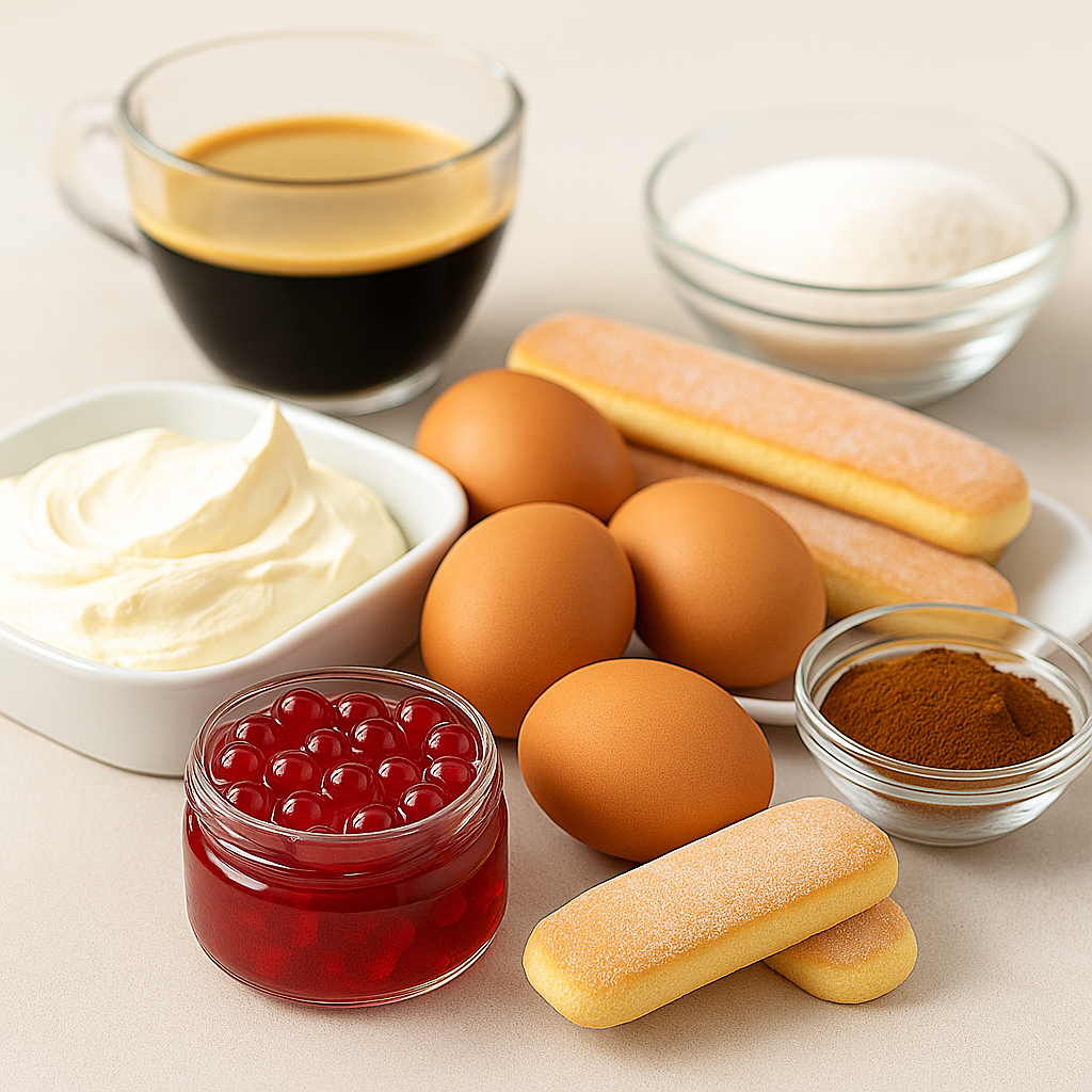 Ingrédients Tiramisu Framboise